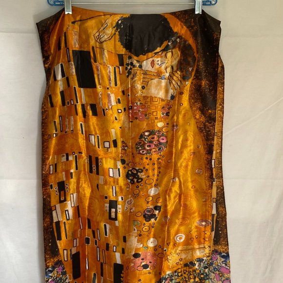 NWOT! Silk like Gustav Klimt Art Series Scarves and Shawls~Large Size: 71" x 21" - Picture 1 of 5